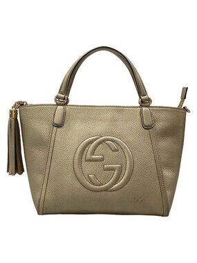 Gucci Handbag Soho Blanc Leather